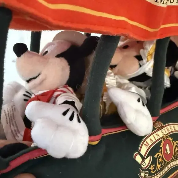 Disney Main Street Trolley Bean Bag Set  Walt World 12 Inch Mickey Mouse Minnie - Picture 3 of 6